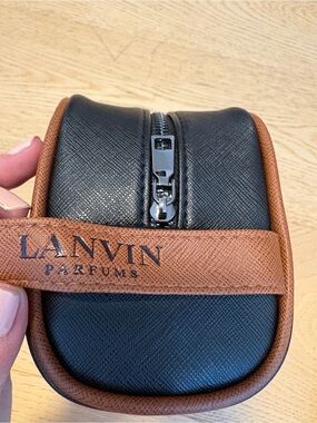 Lanvin Men's Black & Brown Travel Pouch